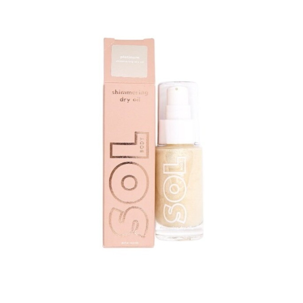 SOL Body - Shimmering Dry Oil - Platinum - .88 oz‎ / 26 ml